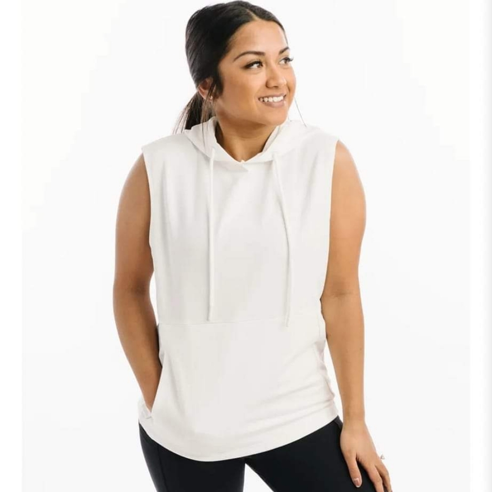 ZYIA whitefighter sleeveless hoodie